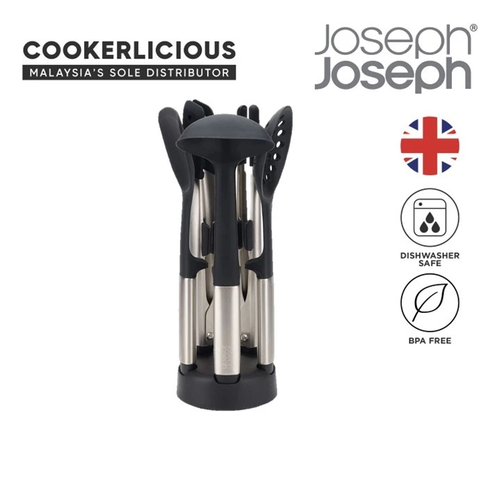 Joseph Joseph Elevate Fusion 5-piece Stainless-steel Utensil Set with Compact Stand