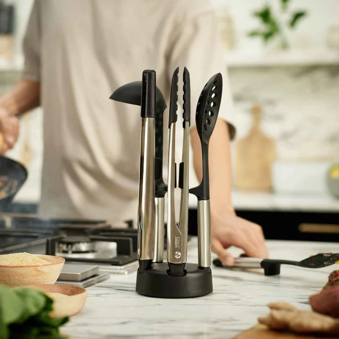 Joseph Joseph Elevate Fusion 5-piece Stainless-steel Utensil Set with Compact Stand