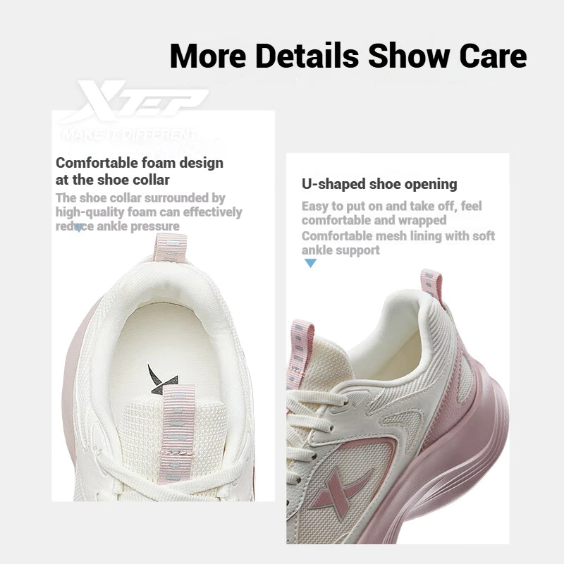 XTEP Mesh Breathable Lightweight Shock Absorbing Women Running Shoes