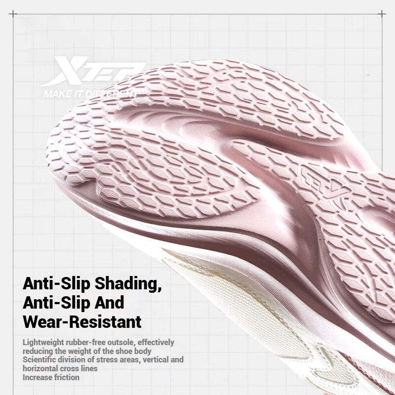 XTEP Mesh Breathable Lightweight Shock Absorbing Women Running Shoes