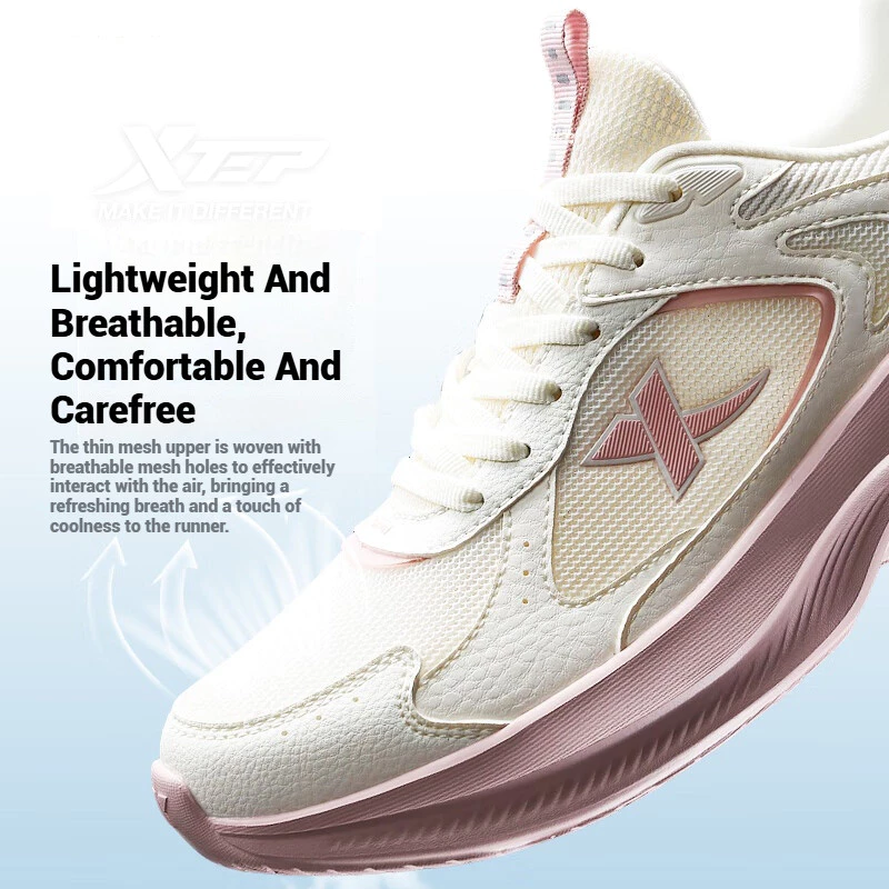 XTEP Mesh Breathable Lightweight Shock Absorbing Women Running Shoes