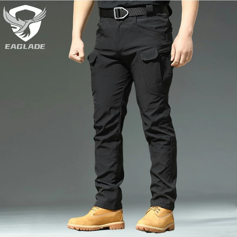 EAGLADE Black Tactical Cargo Pants for Men in Blue IX7