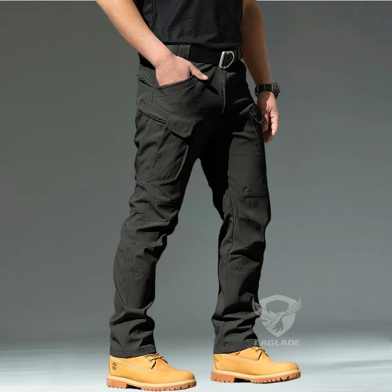 EAGLADE Black Tactical Cargo Pants for Men in Blue IX7