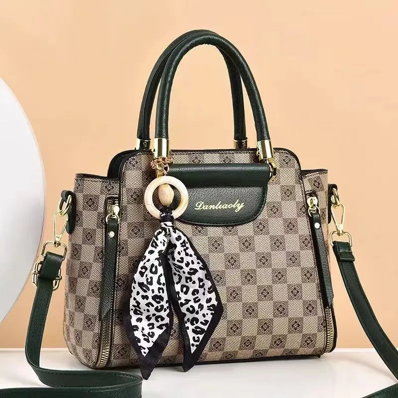 Hot Sale Of The Season Retro PU Large Capacity Tote Bag Ladies Crossbody Shoulder Handbag Stylish Color Block Daily Match Eur...