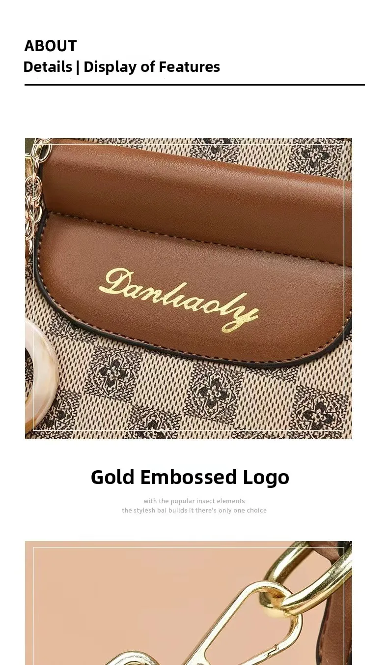 Hot Sale Of The Season Retro PU Large Capacity Tote Bag Ladies Crossbody Shoulder Handbag Stylish Color Block Daily Match Eur...