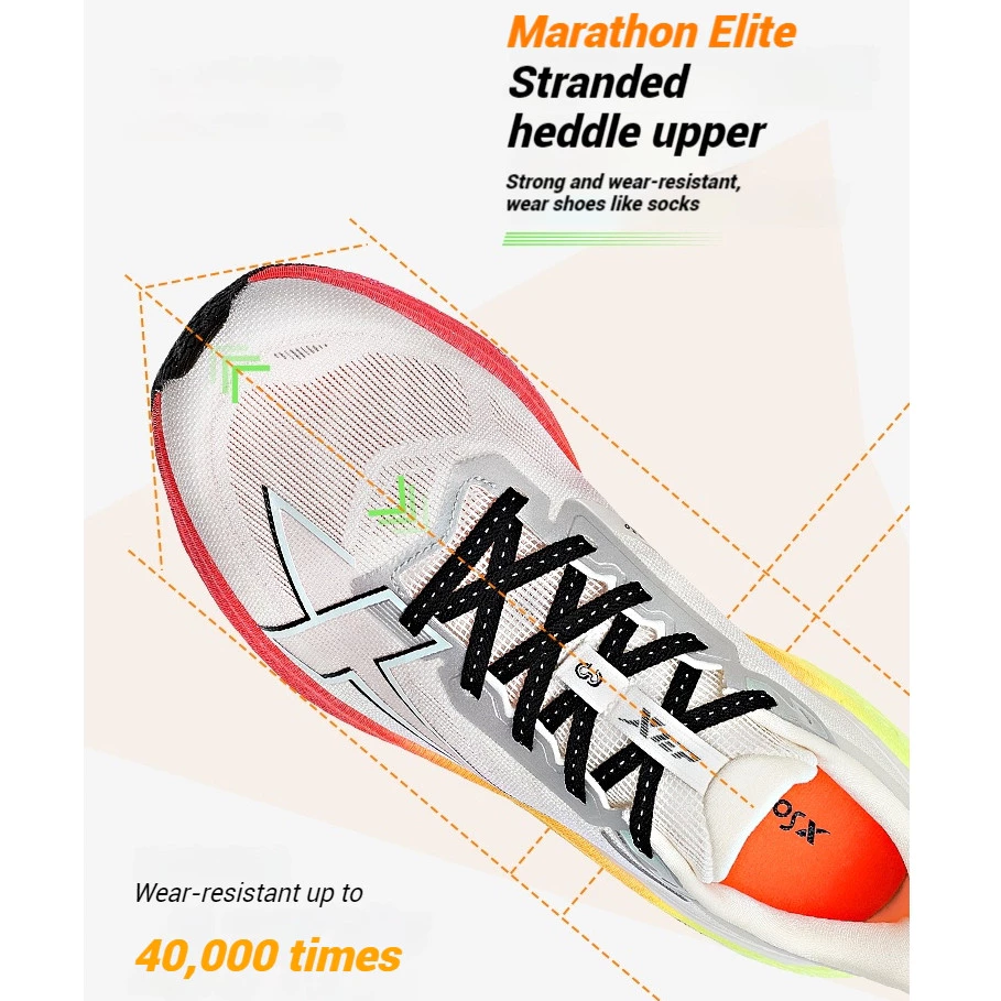 XTEP 2000KM 3.0 Men Running Shoes New Color Rebound Support Professional Cushioning Shock Absorption Large size 39-47