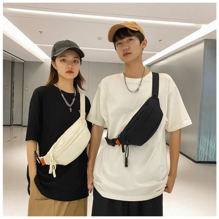 GVO Unisex Sling Bag with Buckle Nylon Colour Pocket Bag Unisex Bag Viral Minimalist Style Cityboy Style