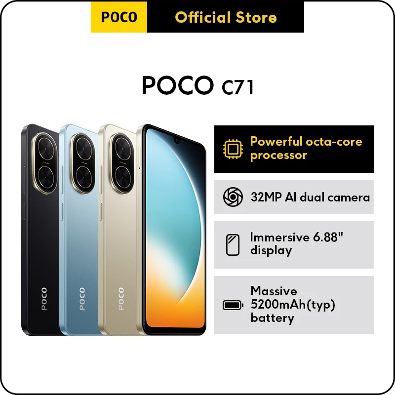 OCO C71 Up to 4GB+128GB/6.88'' display/5200mAh battery/3.5mm headphone jack/smartphone