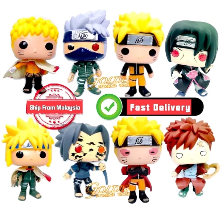 FUNKO POP Naruto Anime Naruto Uzumaki Gaara Kakashi Namikaze Minato Uchiha Sasuke Uchiha Itachi Action Figures Collectib