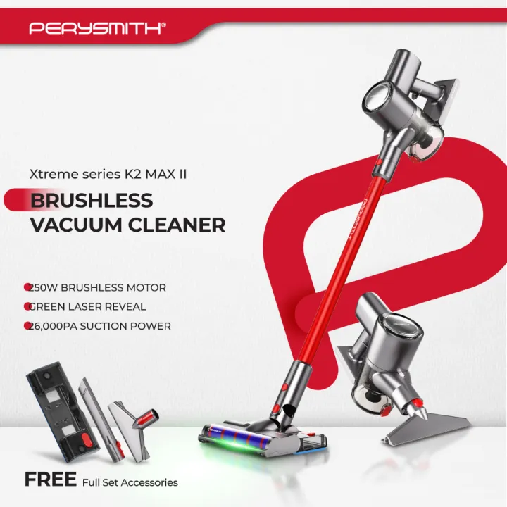 PerySmith K2 Max II No. 1 Cordless Vacuum Cleaner Kaden Series (Mop | Bed Brush | Wet & Dry | Vacum Cleaner | Vaccum)