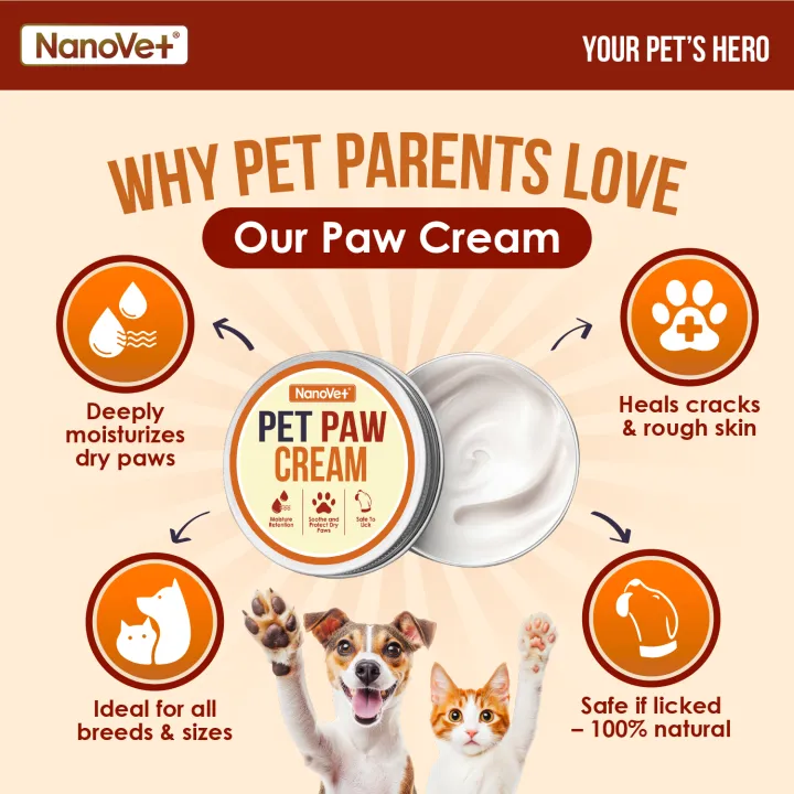 Nanovet® Pet Paw Cream for Cat and Dog (50gm)