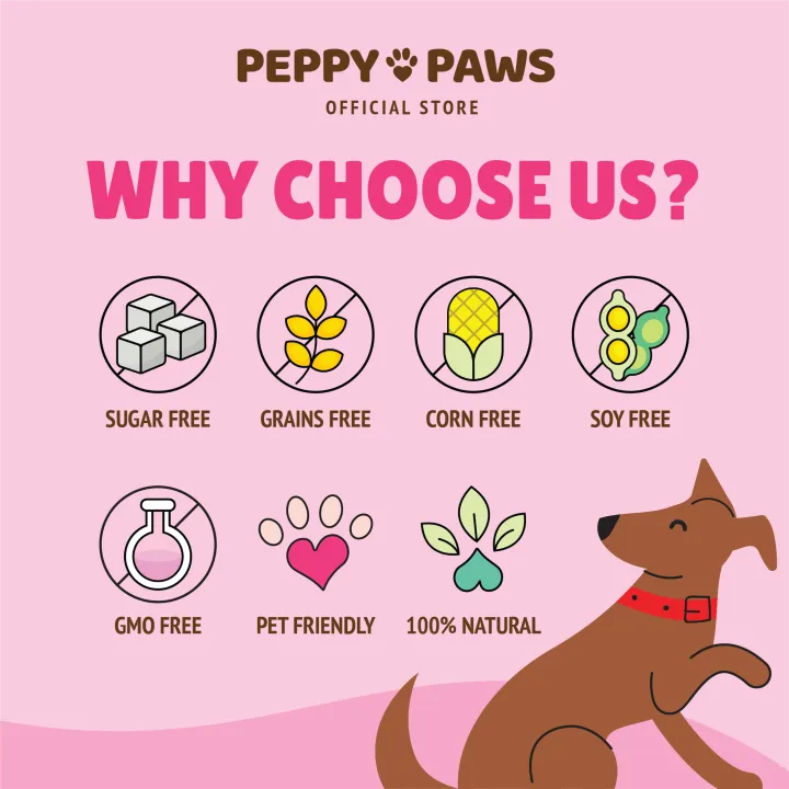 Peppy Paws Skin & Coat Dog 120 Soft Chews - Healthy Skin | Omega 3 | Furry Coat | FDA Registered | GMP Facility | Non GMO | All Natural | 100% Original App 5 (95)