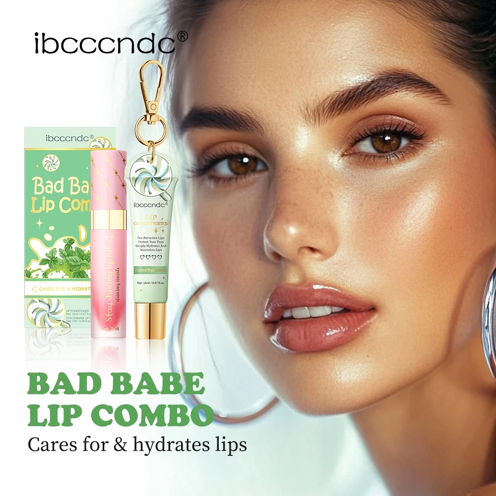 Lakerain Bad Babe Lip Combo Moisturizing Lip Oil Set Long Lasting Gloss