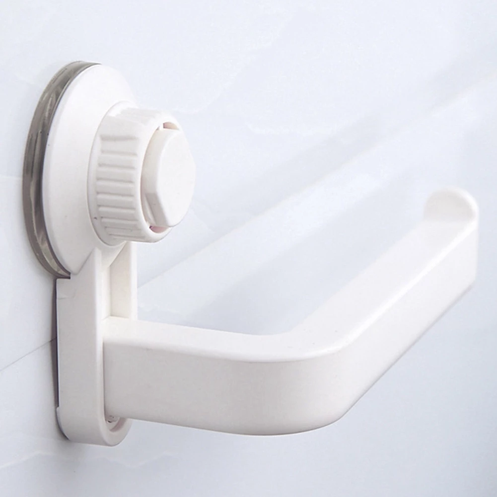 橱柜挂架抽纸卷纸架 Suction Cup Roll Paper Holder, Plastic Punch-Free Tissue Paper Roll Holder, Practical Wall Mounted Reusable Removable