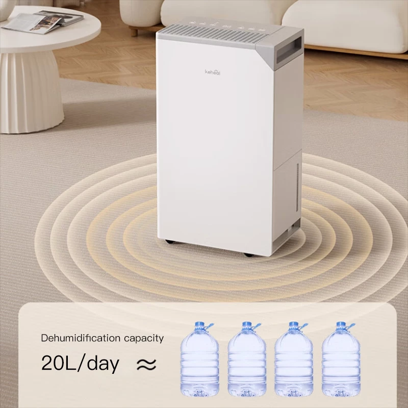 Keheal Industrial Grade Dehumidifier & Mold Preventer 3-in-1 | 20L/Day (120m²) | <45dB Quiet | 36-Month Worry-Free Warranty