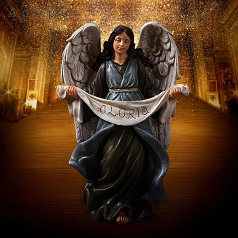 Adepe 12 Piece Nativity Collection with Family and Animal Figures for Decoration