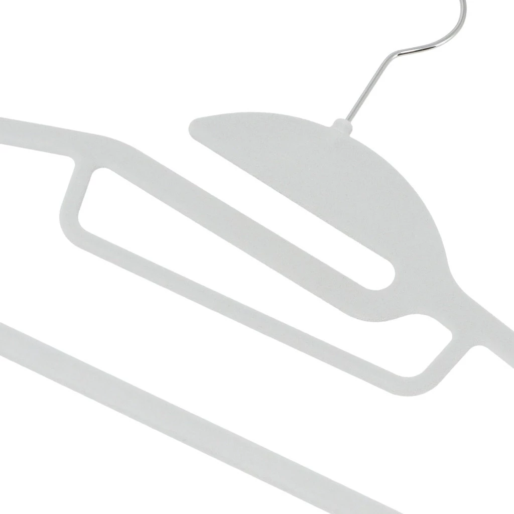 5pcs Flocking Hanger Non-slip Non-mark Hanger For Wardrobe Clothing Store Dry and Wet Dual-purpose Household Furnishing Dormitories