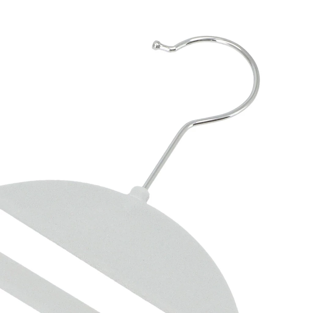 5pcs Flocking Hanger Non-slip Non-mark Hanger For Wardrobe Clothing Store Dry and Wet Dual-purpose Household Furnishing Dormitories