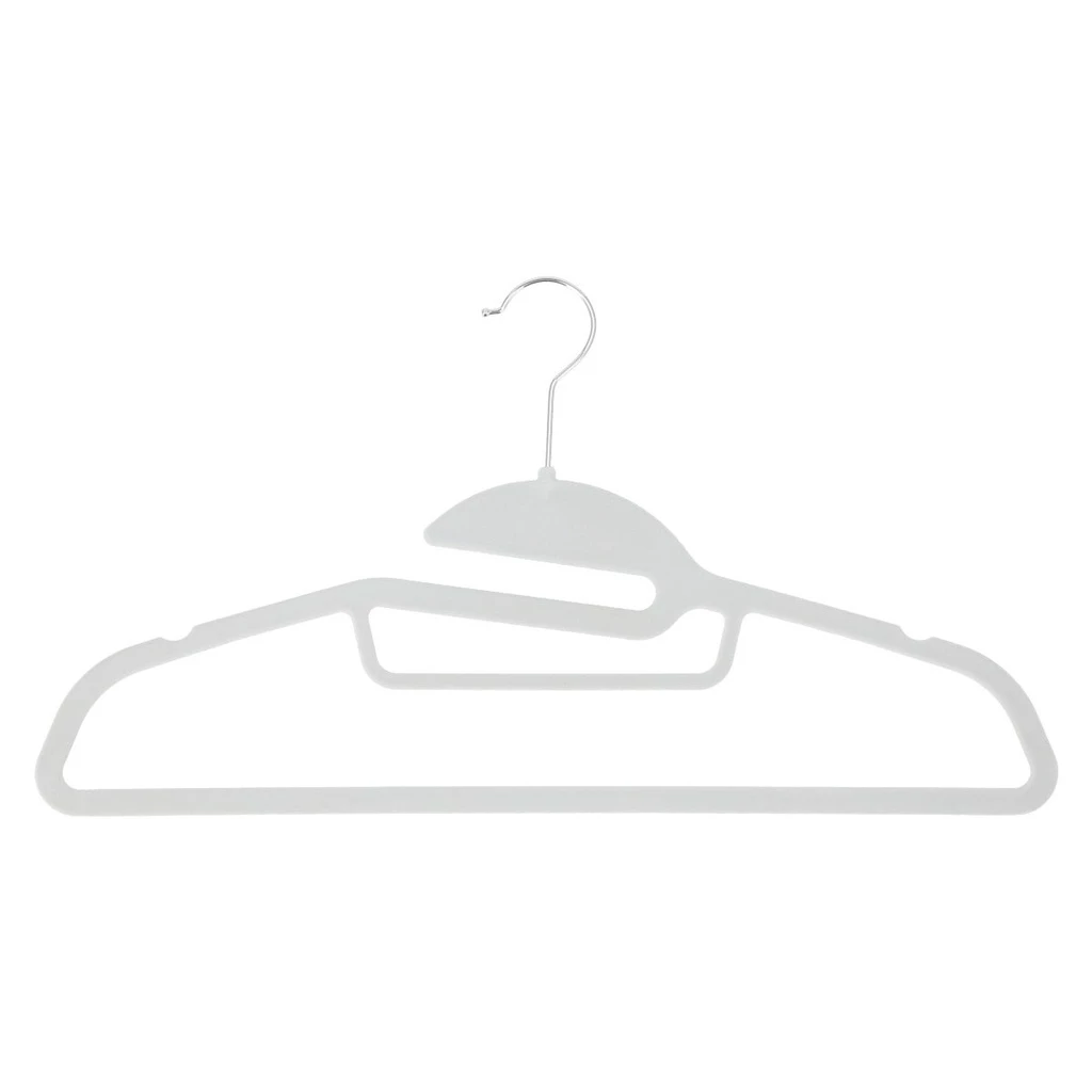 5pcs Flocking Hanger Non-slip Non-mark Hanger For Wardrobe Clothing Store Dry and Wet Dual-purpose Household Furnishing Dormitories