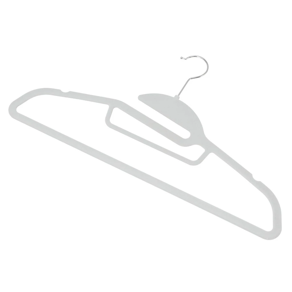 5pcs Flocking Hanger Non-slip Non-mark Hanger For Wardrobe Clothing Store Dry and Wet Dual-purpose Household Furnishing Dormitories