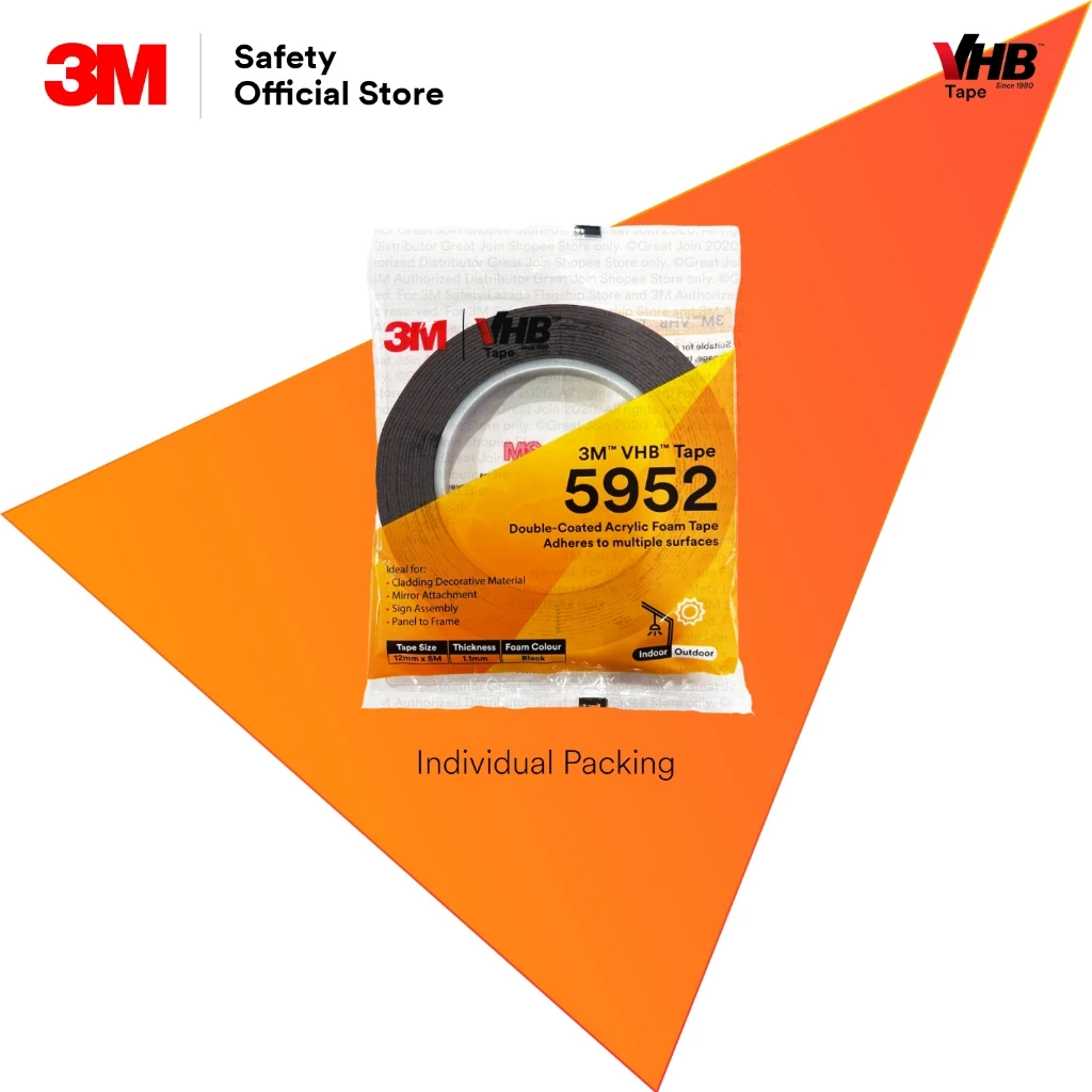 15mm*10m Super Strong Double Sided Tape Waterproof Heavy Duty Outdoor Foam Tape for Home Vehicle Office Decor