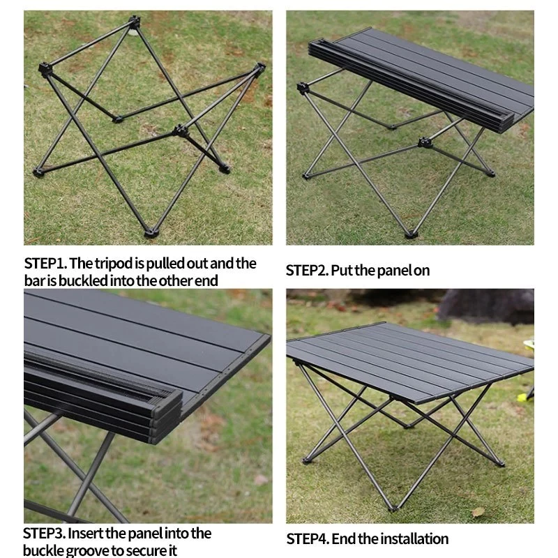 YAKO Foldable Camping Table Aluminum Makan Lipat Light Barbecue Table Portable Folding Meja Outdoor