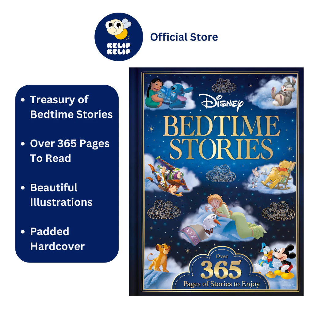 Disney Bedtime Stories (381 Pgs) Treasury Premium Story Book For Kids with Padded Hardcover