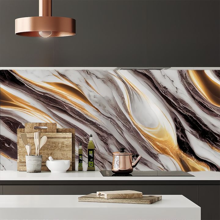 50cm Thick New Marble Decor Contact Paper Oil Proof Kitchen Stickers Self Adhesive Waterproof Removable Wallpaper for Bathroom