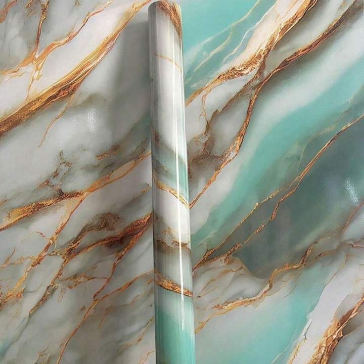 50cm Thick New Marble Decor Contact Paper Oil Proof Kitchen Stickers Self Adhesive Waterproof Removable Wallpaper for Bathroom