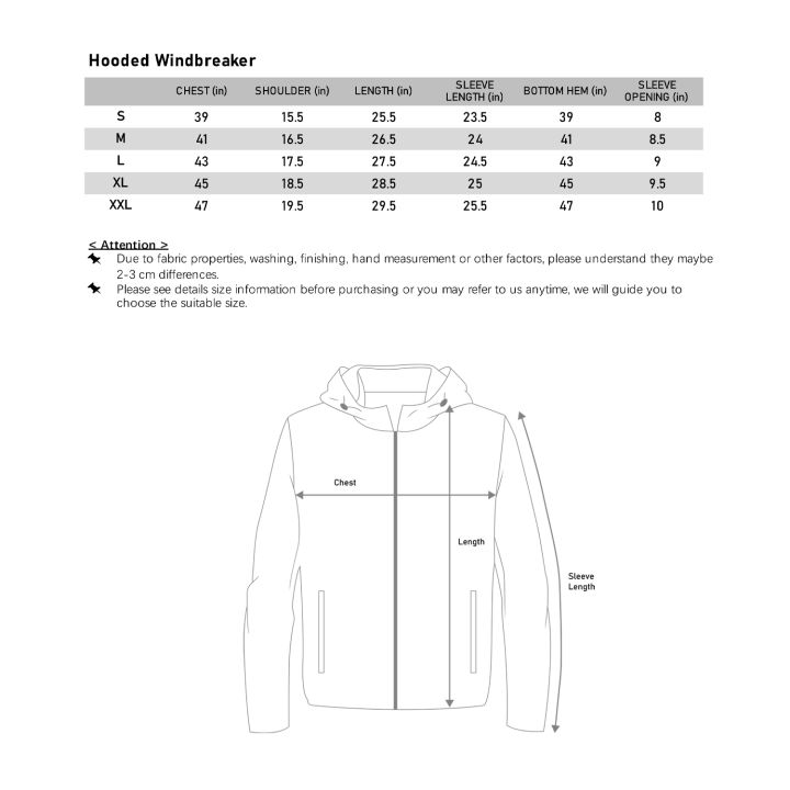 ELGINI E16133 Windbreaker dengan Poket Zip Dada S-XXL | Hooded Windbreaker Water-Resistant with Chest Zipper Pocket