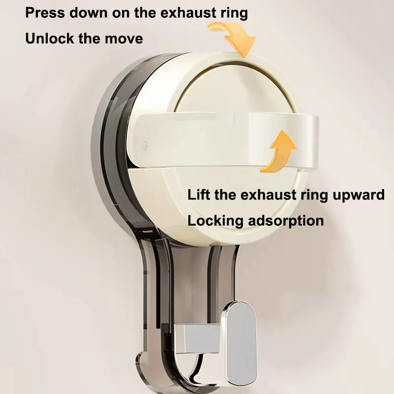 MLADEN Suction Cup Hook Vacuum Rack Bathroom Punch-free Traceless Hook Kitchen Storage Punch-free Rack