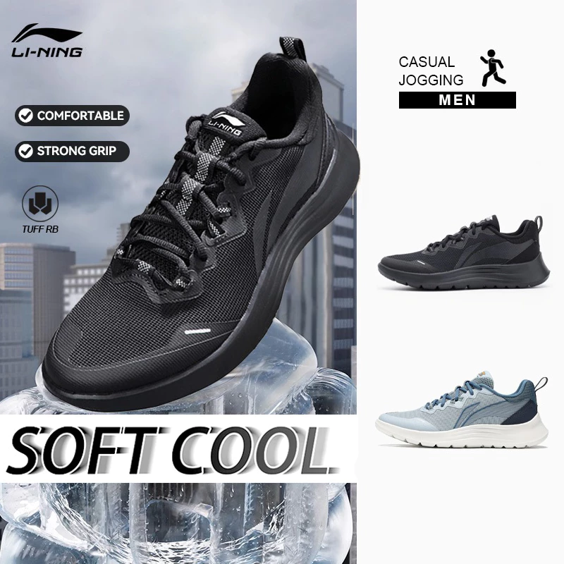 LI-NING SOFT COOL Running Men Jogging Shoes Comfortable Light ARSU113 Legit Official Store