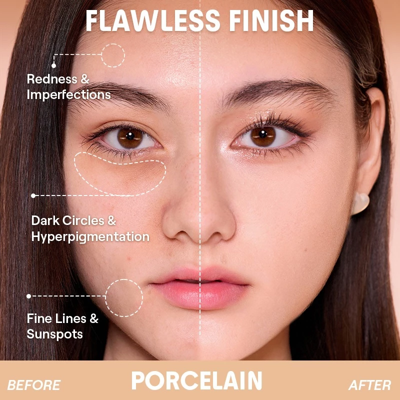 SHEGLAM Lock & Go 48 Hour Longwear Air Cushion Flawless Foundation Matte BB Cushion Makeup Cosmetics