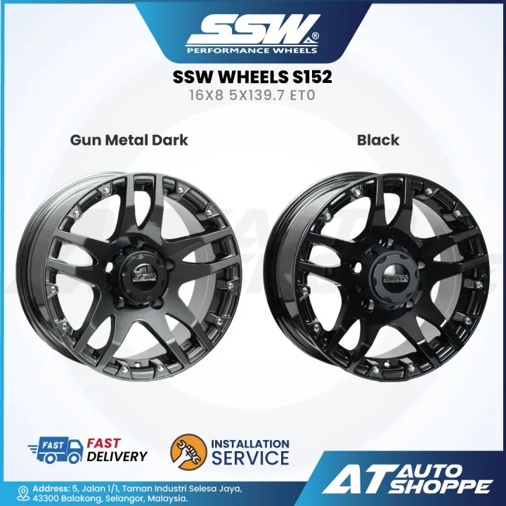 SSW Wheels S297 16x8 5x139.7 ET0 4X4 4WD Jimny Vitara Feroza Rocky Sorento Sportage App