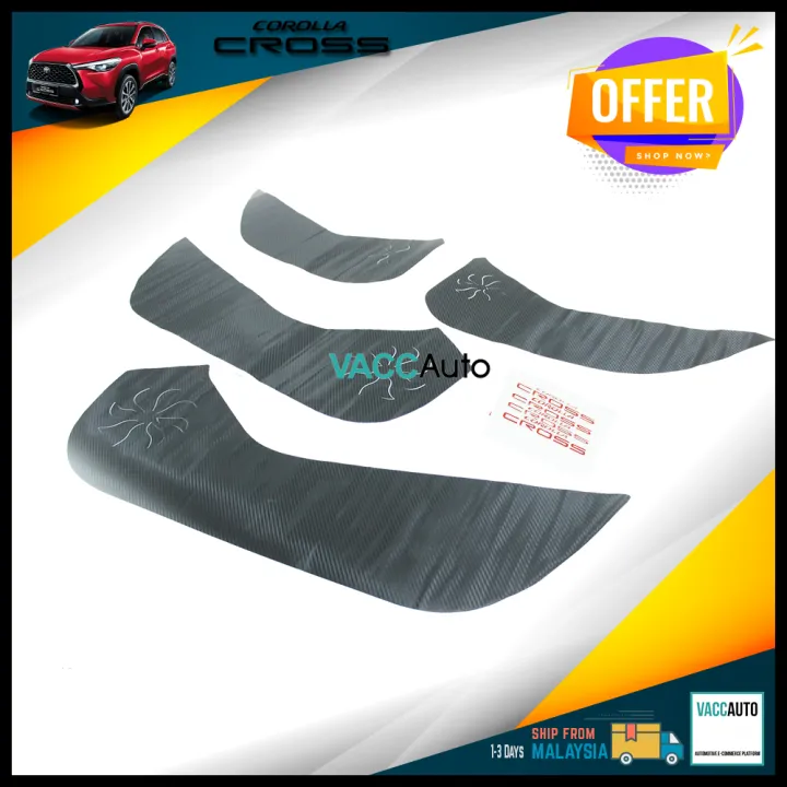 Toyota Corolla Cross (2021 - 2025) Door Panel Carbon Protector Sticker Cover Vacc Auto Car Accessories