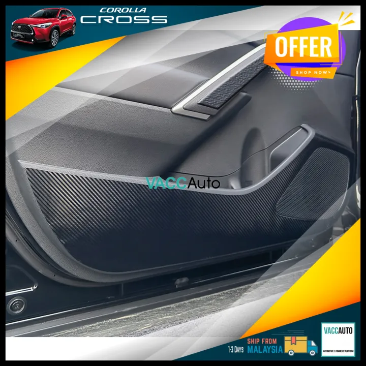 Toyota Corolla Cross (2021 - 2025) Door Panel Carbon Protector Sticker Cover Vacc Auto Car Accessories
