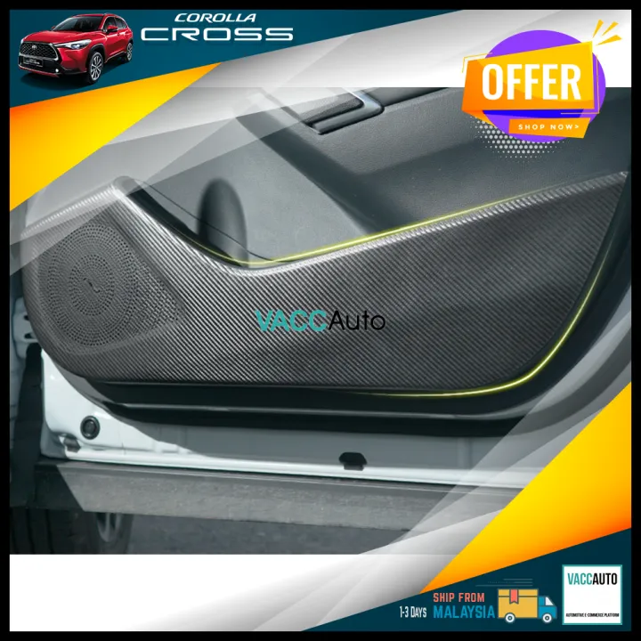 Toyota Corolla Cross (2021 - 2025) Door Panel Carbon Protector Sticker Cover Vacc Auto Car Accessories
