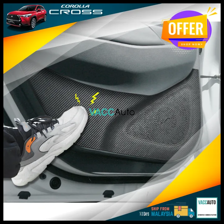 Toyota Corolla Cross (2021 - 2025) Door Panel Carbon Protector Sticker Cover Vacc Auto Car Accessories