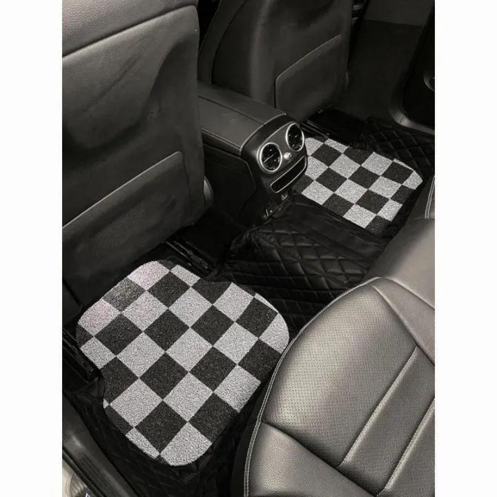 5PCS Premium Carpet Car Mat Anti-Slip Universal Automotive Floor Mats Checkmate Dice Dadu Chess Mat Car Carpet Universal Odorless