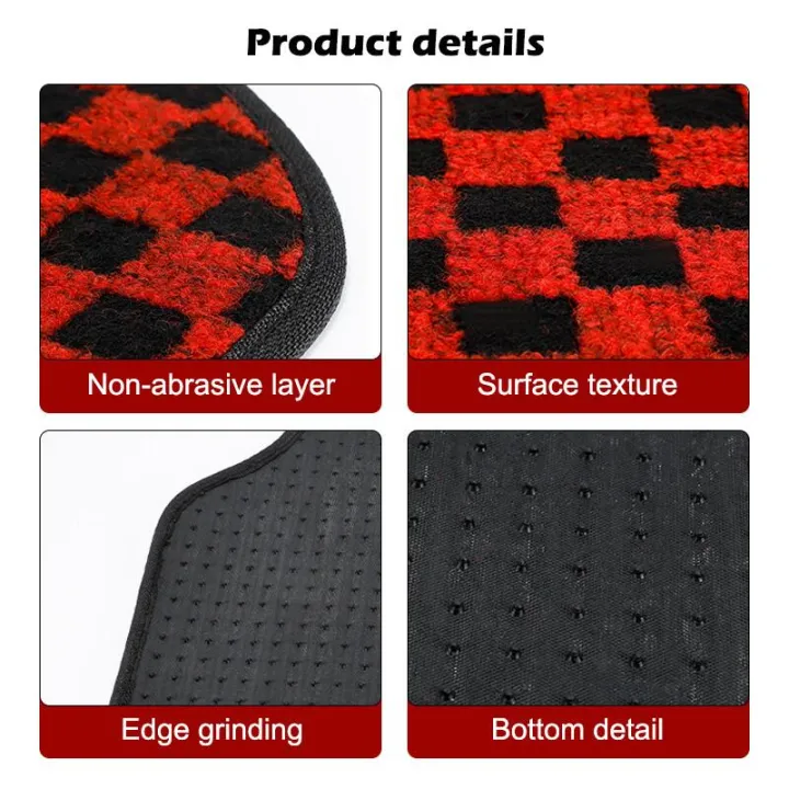 5PCS Premium Carpet Car Mat Anti-Slip Universal Automotive Floor Mats Checkmate Dice Dadu Chess Mat Car Carpet Universal Odorless