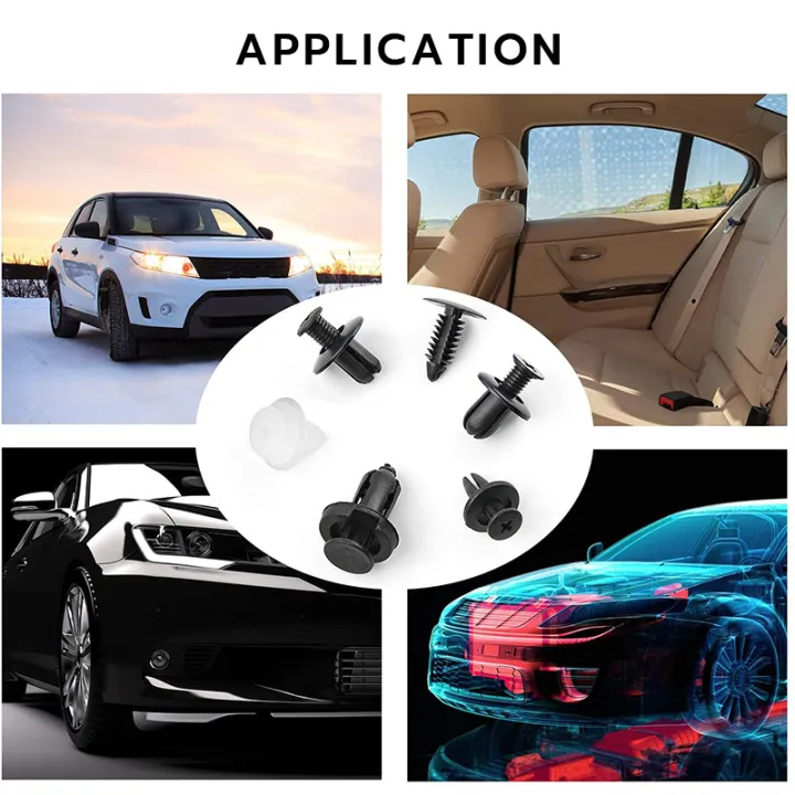 100PCS Car Bumper Clip Rivet Door Panel Retainer, Car Fastener
