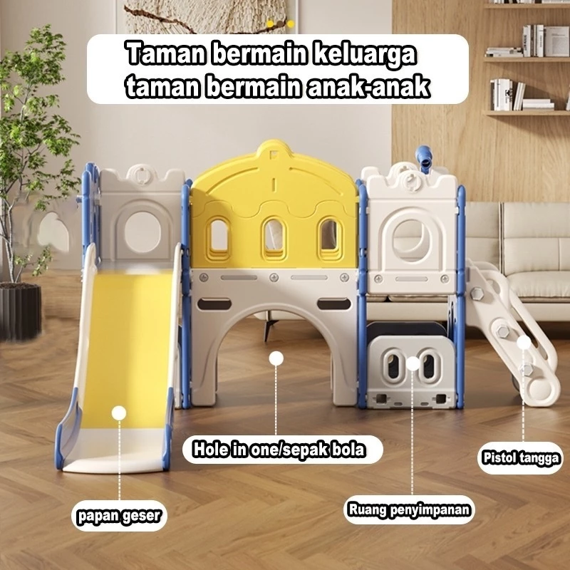 Hight Fence Foldable gelongsor kanak kanak slide for kids playground kids Indoor Swing Basket Papan Gelongsor