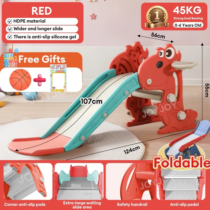Hight Fence Foldable gelongsor kanak kanak slide for kids playground kids Indoor Swing Basket Papan Gelongsor