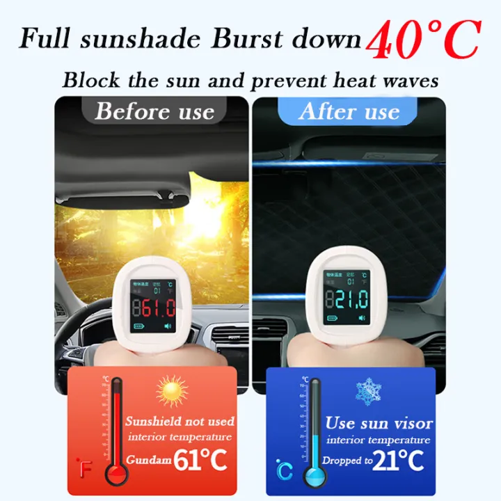 Car sun shade Windshield Cover Foldable Car Sunshade - Block 99% Sunlight, Save Your Car Interior Sedan/SUV/hatchback/Truck/MPV/Van Universal Anti-UV windshield cover