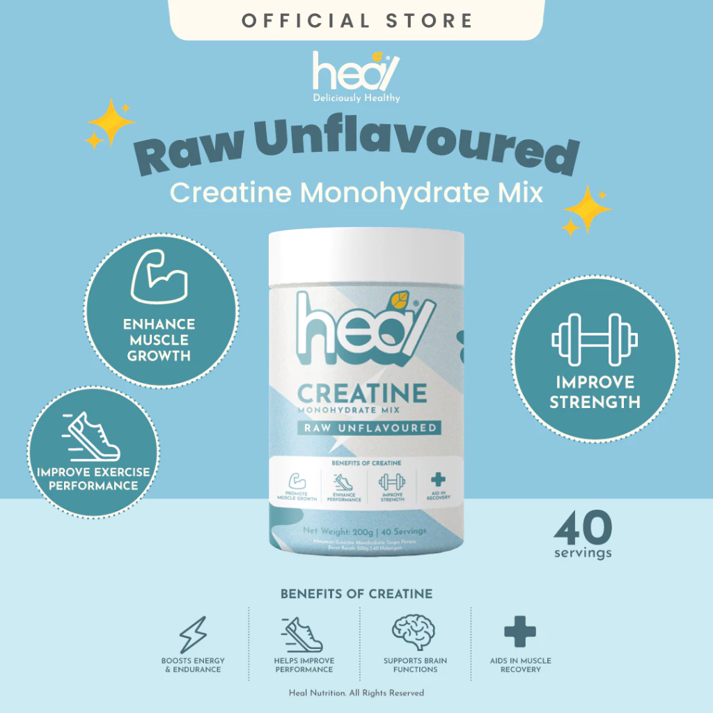 Heal Creatine Monohydrate Powder for Muscle Growth/Recovery - Unflavored
